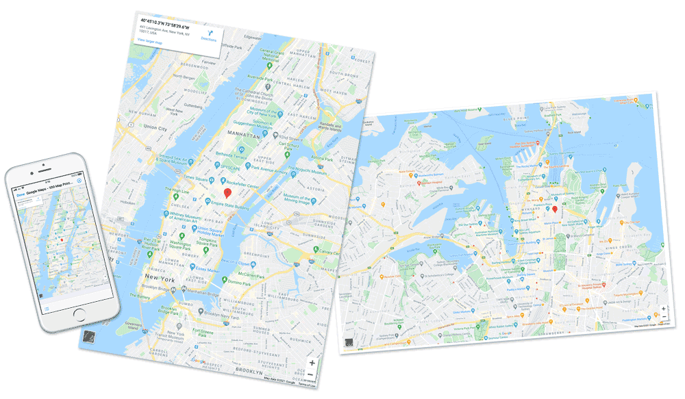 Printed google map