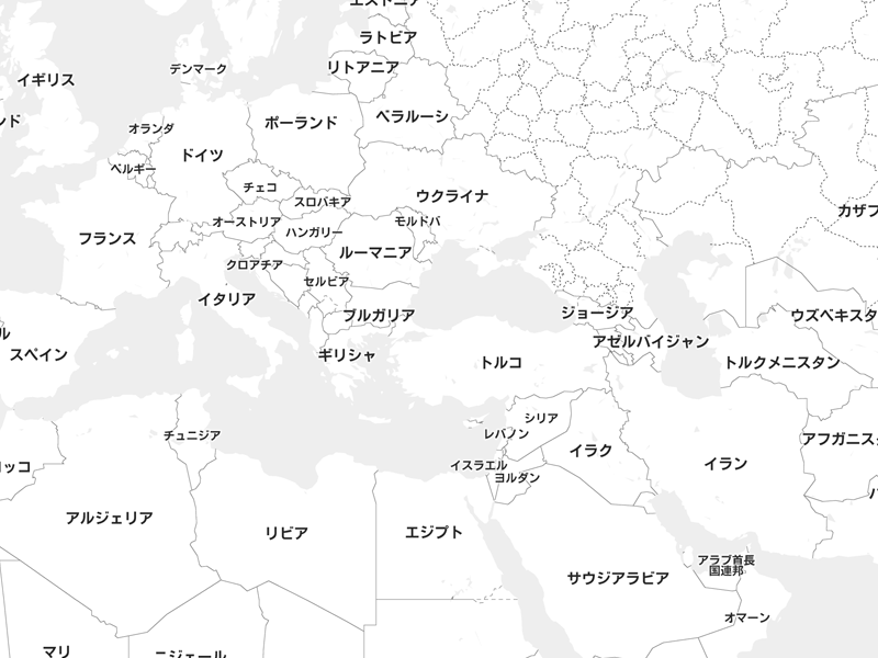 日本白地図・世界白地図